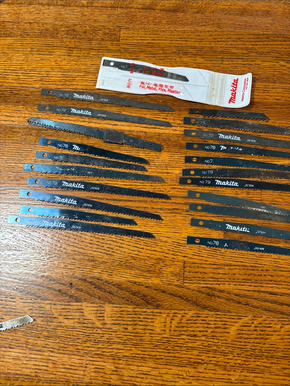 About 40 vintage Makita Reciprocating Saw Blades. Most brand new